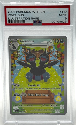 Zweilous Illustration Rare PSA 9 MINT (2025) Pokemon White Flare 147/086 - Image 1