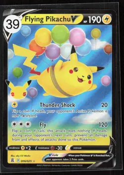 Flying Pikachu V 006/025 Holo V Rare Celebrations Pokemon Holo Near Mint - Image 1