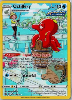 Pokemon Card - Octillery Brilliant Stars Trainer Gallery TG03/TG30 Holo LP - Image 1