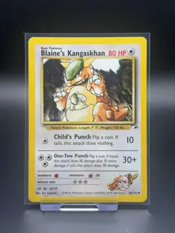 Blaine's Kangaskhan 36/132 Gym Heroes LP Pokemon Card TCG Vintage WOTC - Image 1