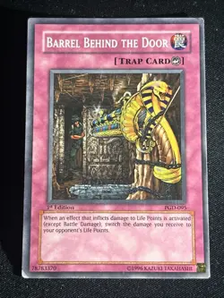 Yugioh Barrel Behind The Door PGD-095 Super Rare 1st Ed MP - Image 1