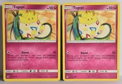 Togepi Fairy Type Evolution Line 4 Card Lot Unbroken Bonds Pokemon TCG LP Bundle - Image 2