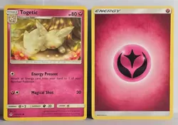 Togepi Fairy Type Evolution Line 4 Card Lot Unbroken Bonds Pokemon TCG LP Bundle - Image 4