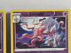 Hisuian Zorua & Zoroark V Pokemon Evolution Lot 3 Card Bundle Lost Origin LP-NM - Image 5