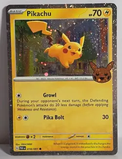 Pikachu Stamped Lot Of 3 Trick or Trade Halloween Stamped Cards Pokemon TCG NM - Image 4