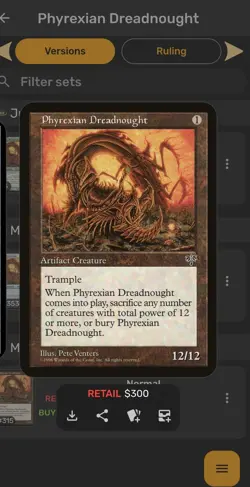 Magic the Gathering Phyrexian Dreadnought Mirage Card - Image 2