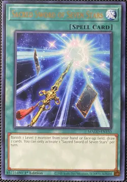 Sacred Sword of Seven Stars MAGO-EN150 Maximum Gold 1st Ed Yugioh Card - Image 1