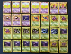 92 x Pokemon TCG Fossil Vintage English Cards, a couple 1st edition - Image 1