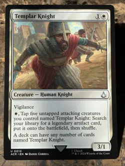 MTG TCG Assassins Creed Templar Knight 0010 Regular Uncommon - Image 1