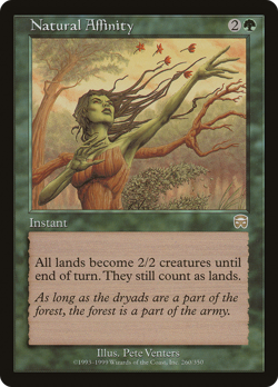 Natural Affinity #260 (MP) Mercadian Masques MMQ Magic MTG - Image 1