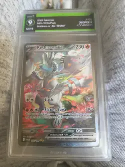 2025 Pokemon Reshiram ex White Flare #166/086 SIR PRISTINE 10 - Image 3
