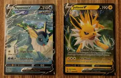 Pokemon TCG Vaporeon V (SWSH150) and Jolteon V (SWSH151) NM/M Lot Of 2 - Image 1