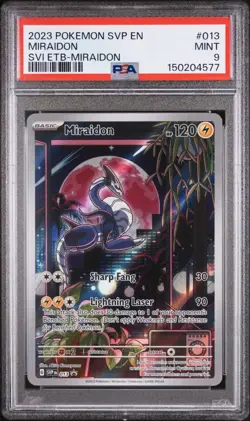 PSA 9 MINT 2023 POKEMON SVP EN MIRAIDON #013 SV1 ETB-MIRAIDON - Image 1