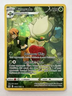 Pokemon TCG Lost Origin Trainer Gallery #TG02 Roserade Ultra Rare Holo - Image 1