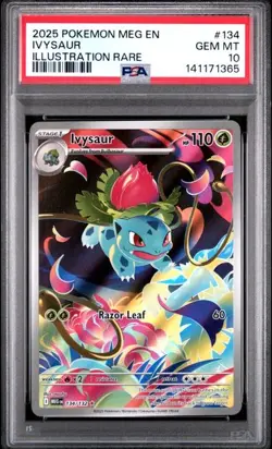 Pokemon Ivysaur Mega Evolution Illustration Rare #134 PSA 10 Gem Mint - Image 1