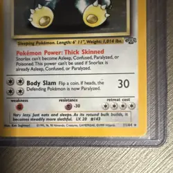 Pokemon 1999 Jungle Snorlax 11/64 Holo Rare Unlimited Edition English - Image 5