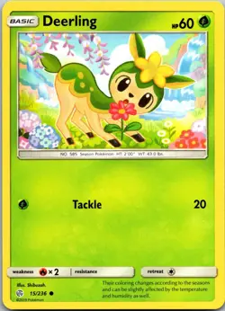 Deerling 15/236 Common Cosmic Eclipse Pokemon Near Mint - Image 1