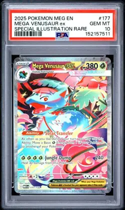 Pokemon Mega Venusaur ex Mega Evolution Special Illustration Rare #177 PSA 10 - Image 1