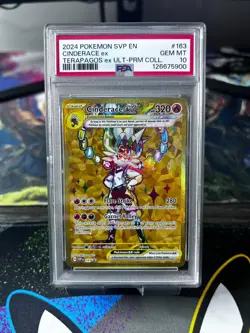 2024 Pokemon SVP Cinderace ex #163 PSA 10 Gem Mint Terapagos UPC Promo Gold - Image 1