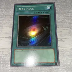 Yu-Gi-Oh Card YUGIOH DARK HOLE SUPER RARE LOB-052 Near Mint - Image 1