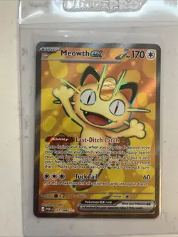 Meowth ex 107/088 Ultra Rare Full Art Holo Perfect Order Pokemon Near Mint EN - Image 1