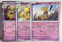 Abra 80 Kadabra 81 Alakazam 82 Evolution Set Twilight Masquerade Pokemon TCG NM - Image 1
