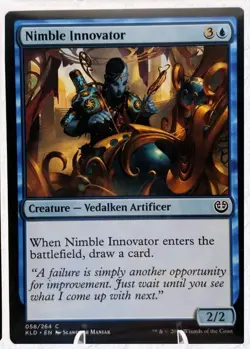 MTG Nimble Innovator #58 Kaladesh (KLD) Magic Card In Protective Sleeve - Image 1