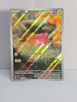 Illustration Rare Pawmi 226/091 & Wugtrio 224/91 Paldean Fates Pokemon TCG NM-LP - Image 3