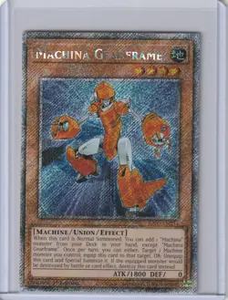 Yugioh RA03-EN234 Machina Gearframe – Platinum Secret Rare 1st Edition - Image 1