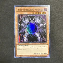 Yugioh Caius the Shadow Monarch Super Rare OP19-EN004 OTS Tournament Pack 19 NM - Image 1