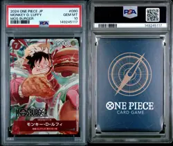 2024 ONE PIECE JPN PROMOS MOS BURGER #080 MONKEY D. LUFFY PSA 10 - Image 3