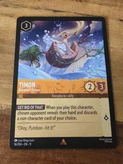 Disney Lorcana Winterspell #16/204 Timon - Snowball Swiper Regular finish - Image 1