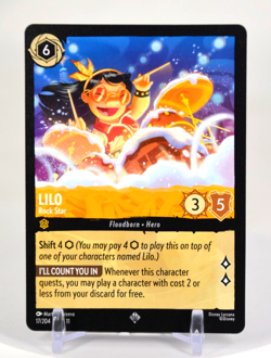 Disney Lorcana TCG Winterspell Lilo Rock Star 17/204 Super Rare Regular - Image 1
