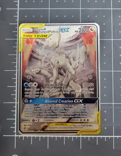FANART STICKER Pokemon Arceus Dialga Palkia GX Card 221/236 Cosmic Eclipse - Image 1