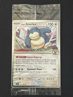 Pokemon Journey Together Sealed Gamestop Hop's Snorlax Holo Promo Card 117/159 - Image 1