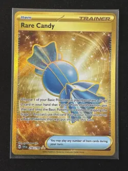 Pokemon TCG Scarlet & Violet Rare Candy Hyper Rare Holo Card 256/198 - Image 1