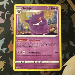 Pokemon Gengar Black Star Promo TCG SWSH052 Holo Card - Image 1