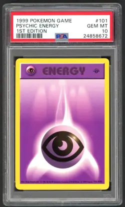 Pokemon Cards - PSA 10 1st Edition Shadowless Psychic Energy 101/102 - MINT - Image 1