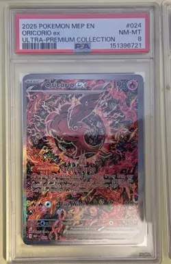 2025 POKEMON MEP PROMO ULTRA-PREMIUM COLLECTION #024 ORICORIO EX PSA 8 - Image 1