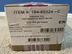 Pokemon TCG SV01 Scarlet And Violet New Booster Box Case (FACTORY SEALED CASE) - Image 1