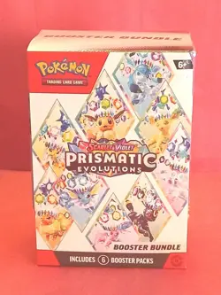 Pokemon Scarlet & Violet Prismatic Evolutions Booster Bundle Factory Sealed 6pks - Image 1