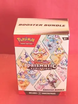 Pokemon Scarlet & Violet Prismatic Evolutions Booster Bundle Factory Sealed 6pks - Image 2