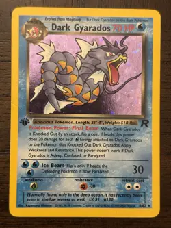 Dark Gyarados Holo 8/82 - 1st Edition Pokemon Team Rocket - Image 1