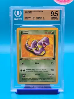 BGS 9.5 - 2000 Pokemon Team Rocket 1st Edition #56 Ekans C - Image 1