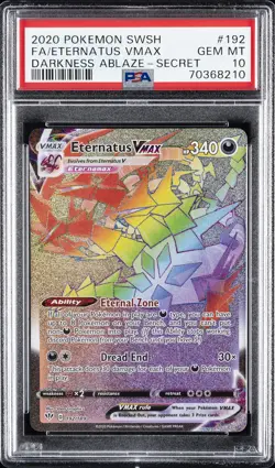 2020 POKEMON SWORD & SHIELD DARKNESS ABLAZE #192 FULL ART/ETERNATUS VMAX PSA 10 - Image 1