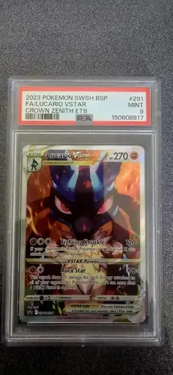 Pokemon TCG Lucario VSTAR SWSH291 Holo Black Star Promo Crown Zenith - Image 1