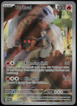 Torkoal 172/167 NM Twilight Masquerade Illustration Rare Holo Pokemon - Image 1