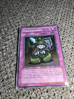 Yu-Gi-Oh Graverobber PSV-008 1st Edition Super Rare Holo Trap Card PSV NM - Image 1