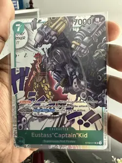 NM One Piece Card Game Eustass"Captain"Kid [ST-02-ST02-013] EN Foil Super Rare - Image 2