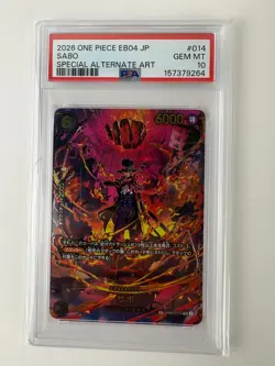 PSA 10 Sabo PRB02-014 SR EGGHEAD CRISIS EB04 Japanese ONE PIECE Card 2026 NM - Image 1